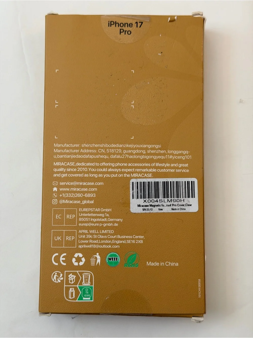 Apple-Compatible Clear Magnetic Phone Case in Orange